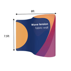 S Shape Wave Tension Fabric Media Wall - Backdropsource