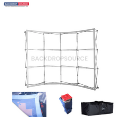 Popup Curved Backwall Kit with Clamping Lights