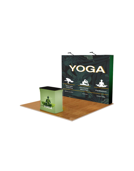 10ft x 10ft Straight Popup Exhibit Pro 3-in-1 Display Kit with Illume Lights - Backdropsource