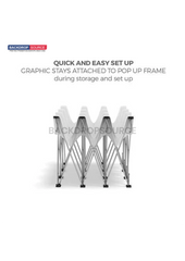 Popup Curved Backwall Kit with Clamping Lights