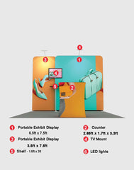Portable Exhibit Display 10ft x 10ft - Model 1