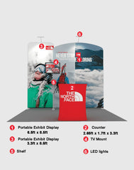 Portable Exhibit Display 10ft - Model 2 - Backdropsource