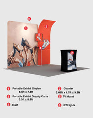 Portable Exhibit Display 10ft - Model 6 - Backdropsource