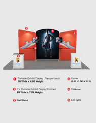 Portable Exhibit Display 20ft - Model 2 - Backdropsource