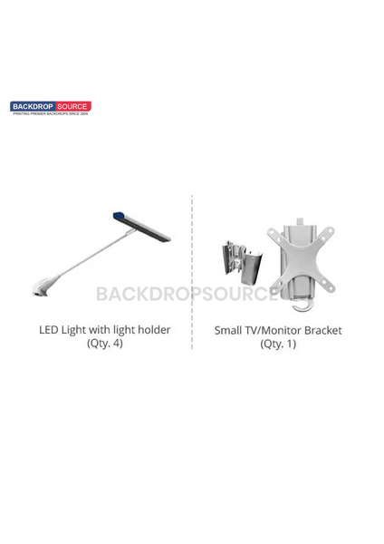 Premium Modular L Arch TV Display Exhibition Kit for 10ft Wide Booths