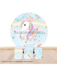 Pre Designed Round Backdrop Kits with Counter for Birthday Parties & Events