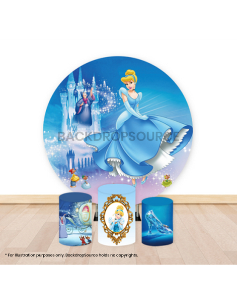 Pre Designed Round Backdrop Kits with Counter for Birthday Parties & Event