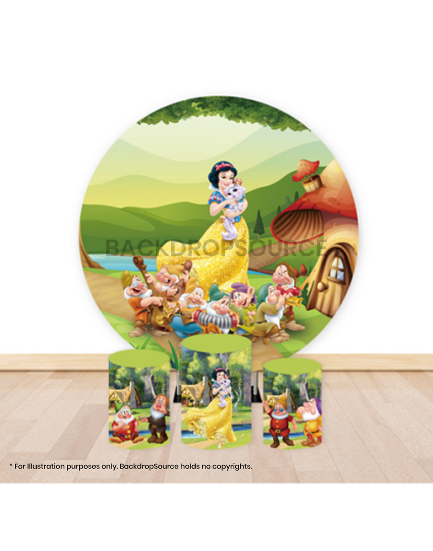 Pre Designed Round Backdrop Kits with Counter for Birthday Parties & Event