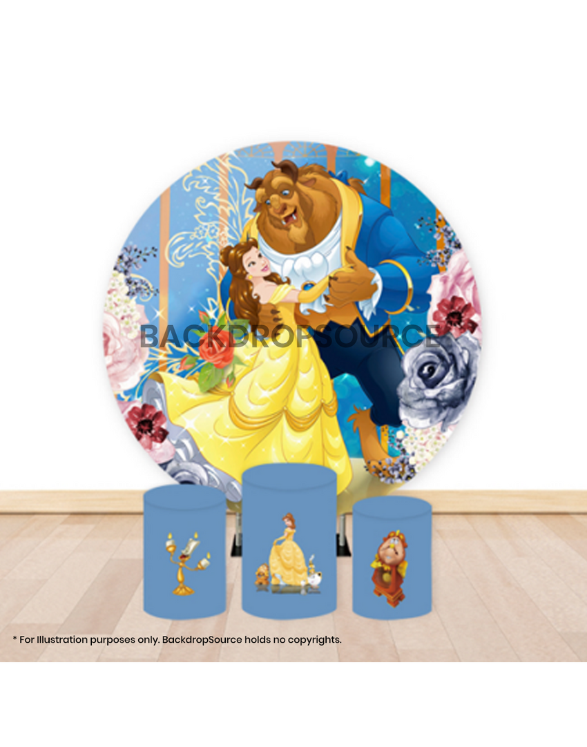 Pre Designed Round Backdrop Kits with Counter for Birthday Parties & Event