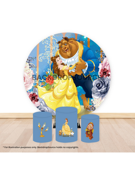 Pre Designed Round Backdrop Kits with Counter for Birthday Parties & Event