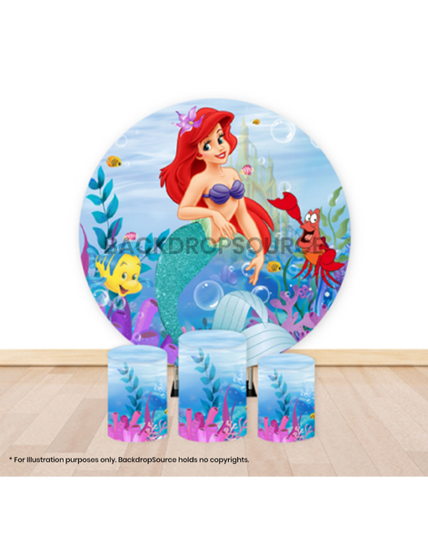 Pre Designed Round Backdrop Kits with Counter for Birthday Parties & Event