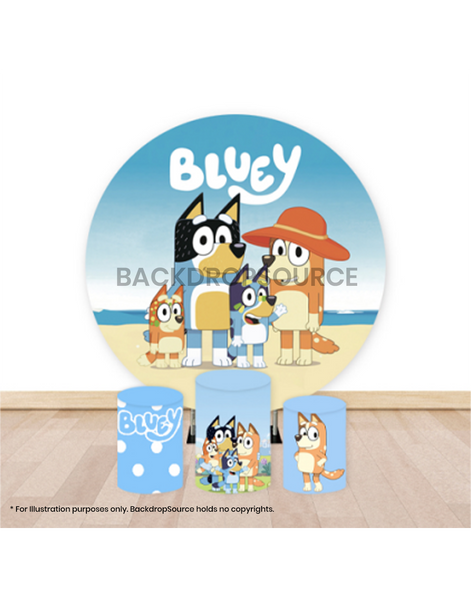 Pre Designed Round Backdrop Kits with Counter for Birthday Parties & Event