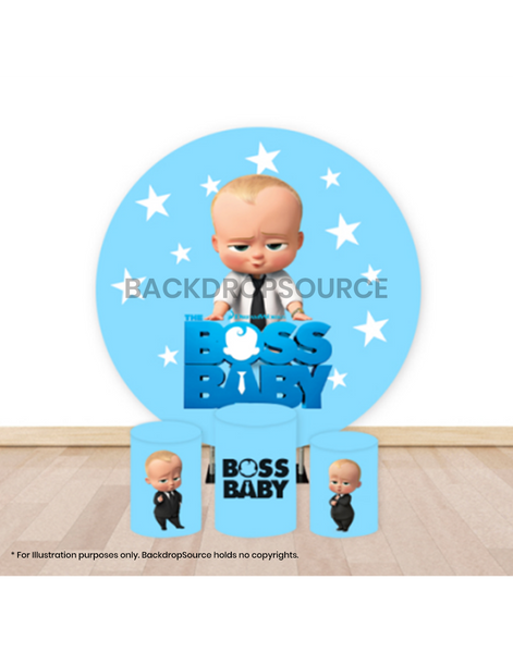 Pre Designed Round Backdrop Kits with Counter for Birthday Parties & Event