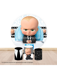 Pre Designed Round Backdrop Kits with Counter for Birthday Parties & Event