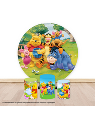 Pre Designed Round Backdrop Kits with Counter for Birthday Parties & Event