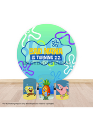 Pre Designed Round Backdrop Kits with Counter for Birthday Parties & Events