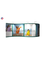 S Shape Wave Fabric Display Wall