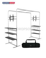 Square Arch Booth Display with Shelf & TV Mount