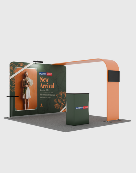 Economy L Arch TV Display Exhibition Kit for 10ft Wide Booths