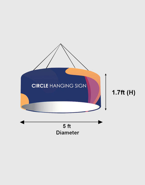 Sky Tube Circle Hanging Banner - Backdropsource