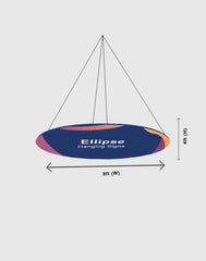 Sky Tube Ellipse Hanging Banner - Face Down - Backdropsource