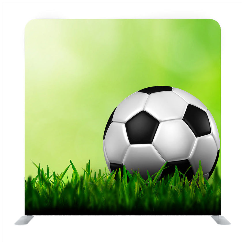 Soccer ball on grass Media wall - Backdropsource