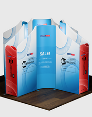 Magnetic Fabric Booth Display - Model 4 (13 x 13ft)