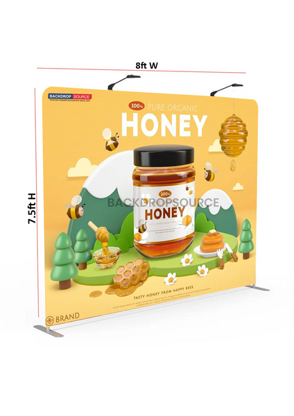 Premium Straight Fabric Wall with LED Spotlights