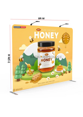 Premium Straight Fabric Wall with LED Spotlights