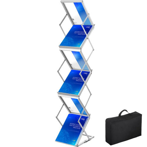 Vevor: Literature Rack, 6 Pocket Foldable Stand Brochure Rack