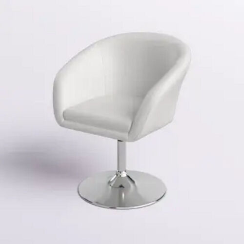 Wilson Black Adjustable Faux Leather Bar Stool - White