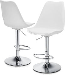 Younkie White Bar Stool 360 Swivel