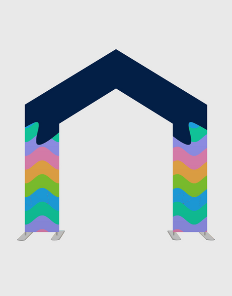 Peaked Arch Fabric Display for Events