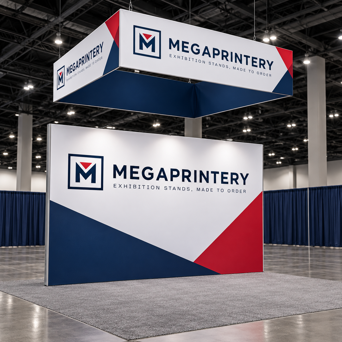 Megaprintery 10x10ft Booth Kit B4 — complete booth visualization