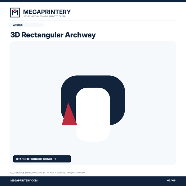 3D Rectangular Archway: branded illustrative concept 1 of 6; not a verified product photograph