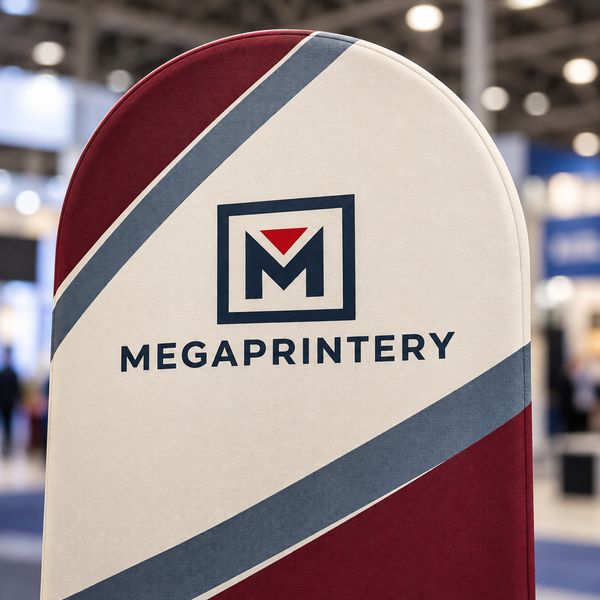 B6 kit arch-top magnetic fabric panel detail with burgundy, cream and slate Megaprintery artwork