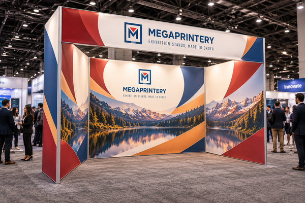 Megaprintery Foldable SEG Modular Display Kit J, 10 × 6.6 ft, branded exhibit visualization 01/06