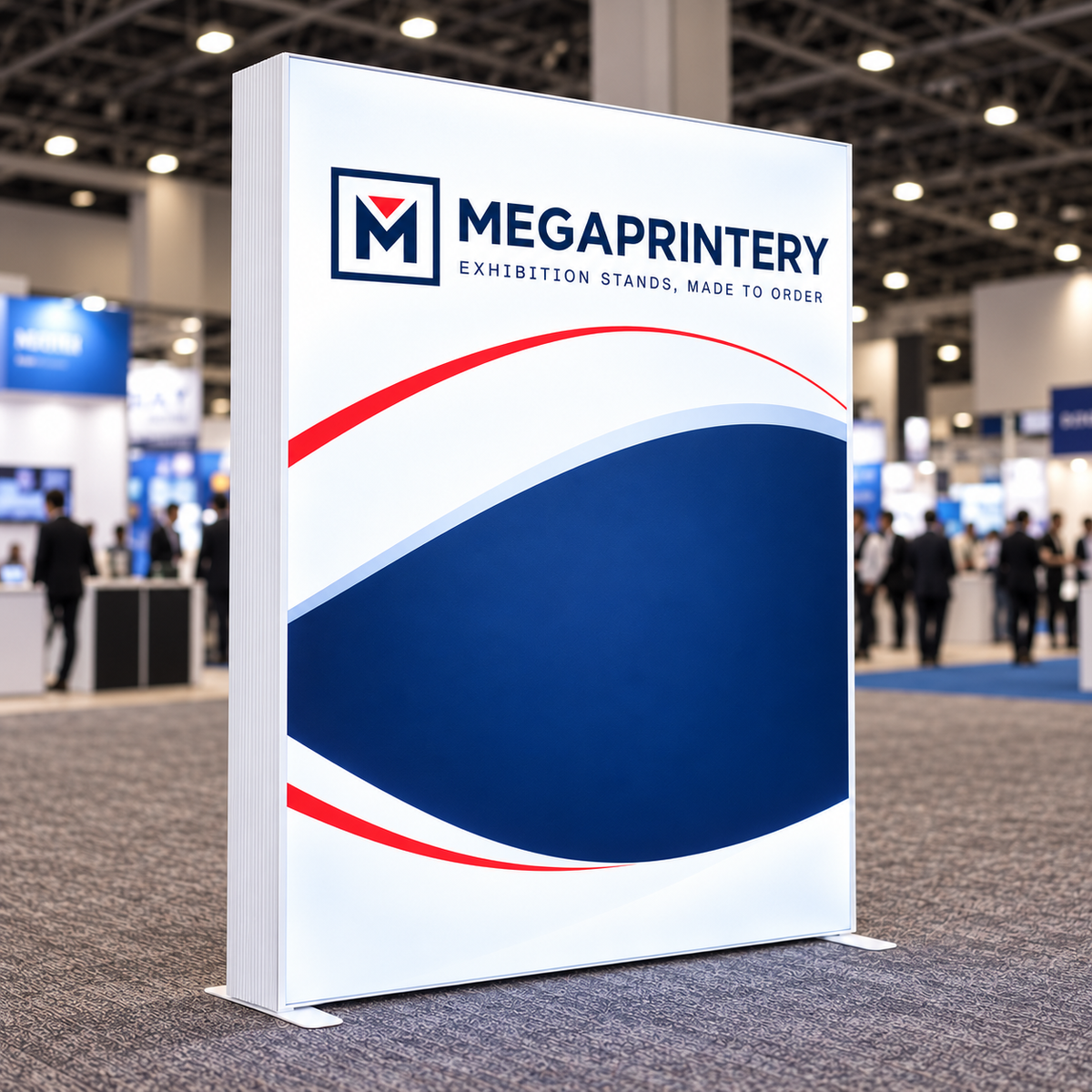 6.6x7.4ft SEG Light Box, primary event view; photorealistic product visualization