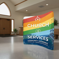 Portable Curved Tension Fabric Backdrop Wall