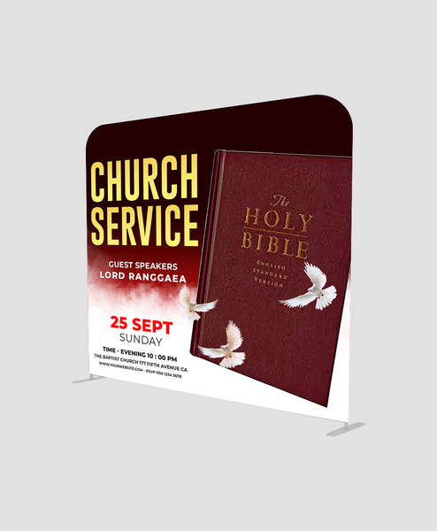 Professional Straight Fabric Media Wall