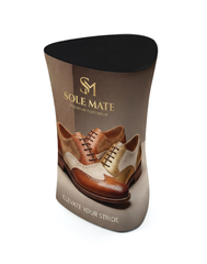 Triangular Fabric Exhibition Counter